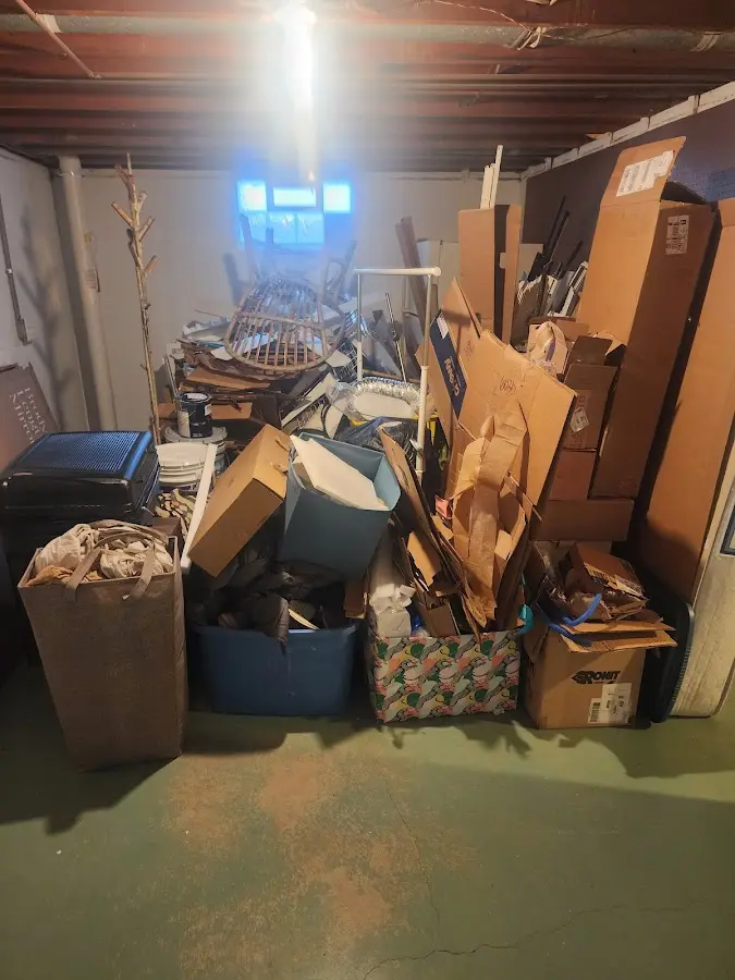 Roll-off dumpster container at job site for 4 Yard Dumpster Rental in Haleiwa